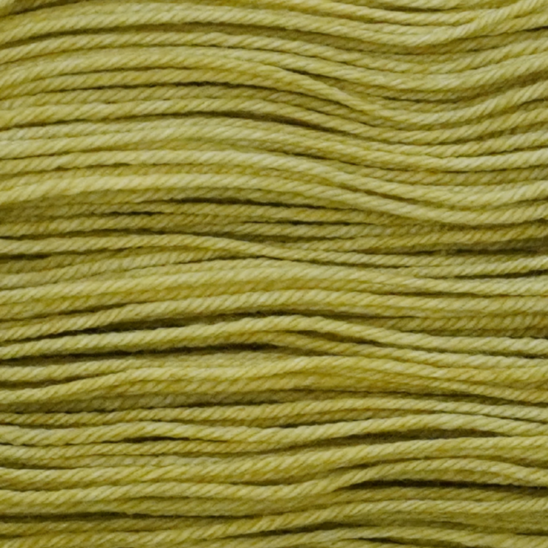 Pressed Olive Color Bar Plush DK weight yarn, close-up of the color