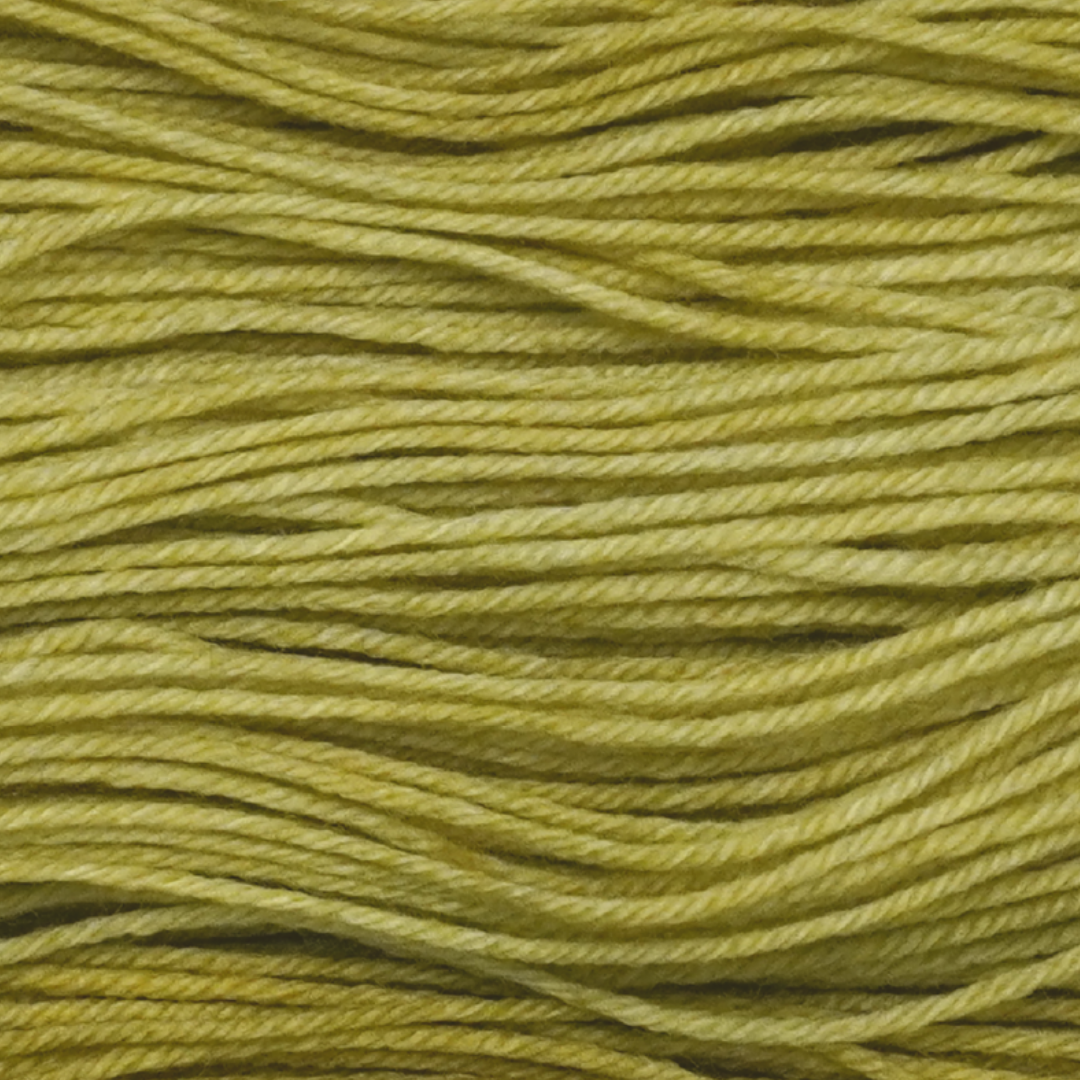 Pressed Olive Color Bar Plush Sock fingering weight yarn, close-up of the color