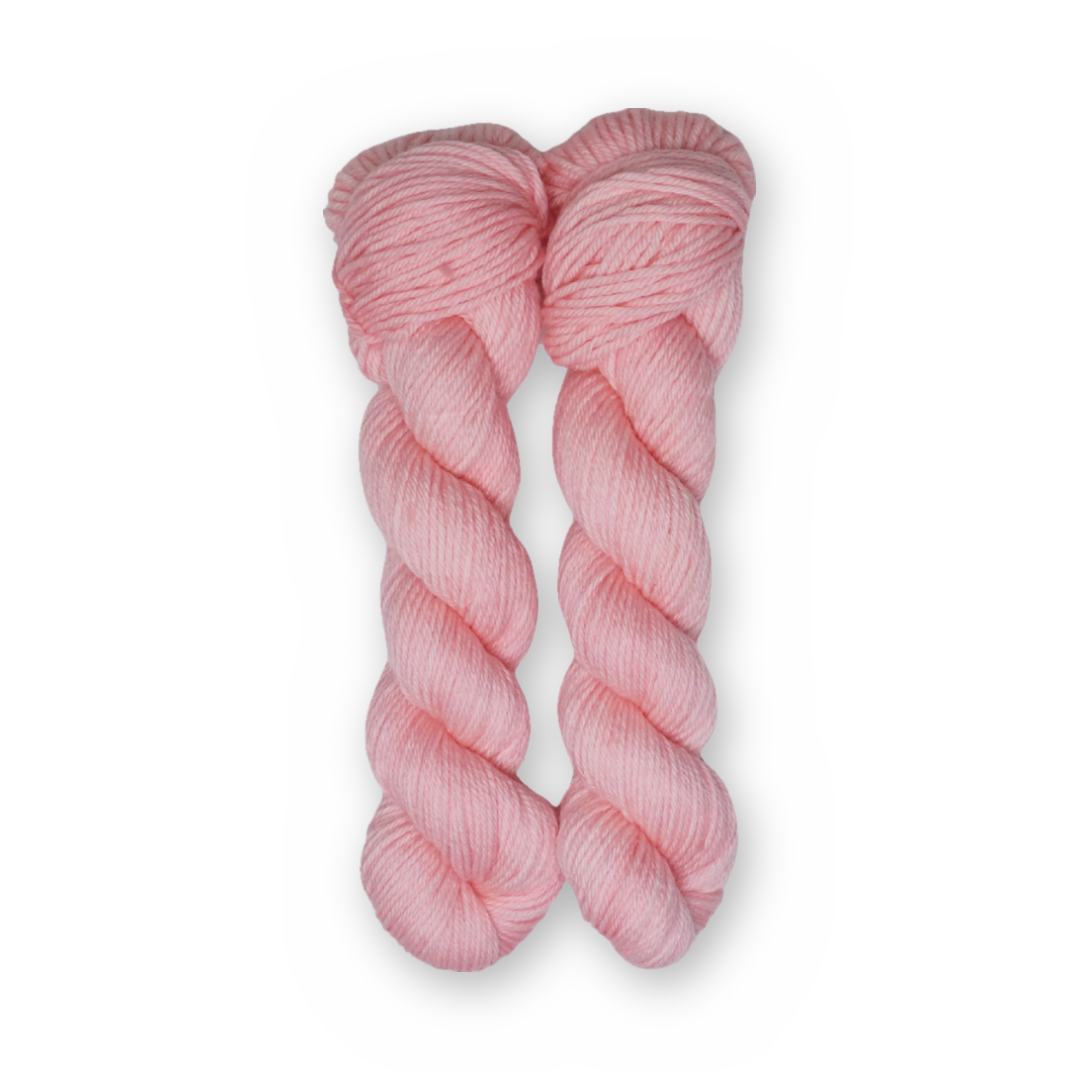 Pressed Petal Color Bar Plush DK weight yarn, 50g skein shown for color