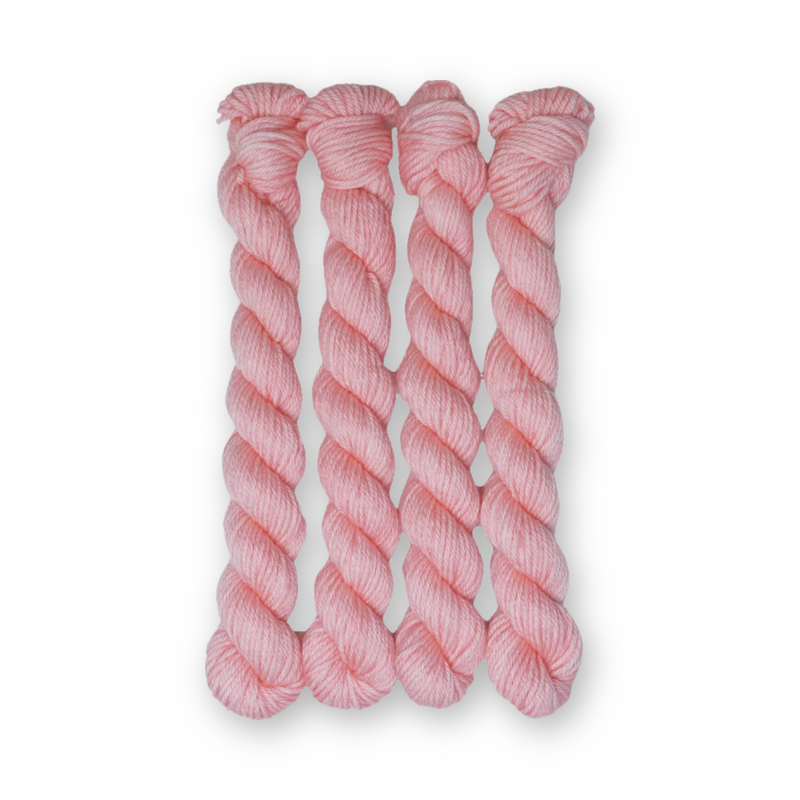 Pressed Petal Color Bar Plush DK weight yarn, 20g mini skein