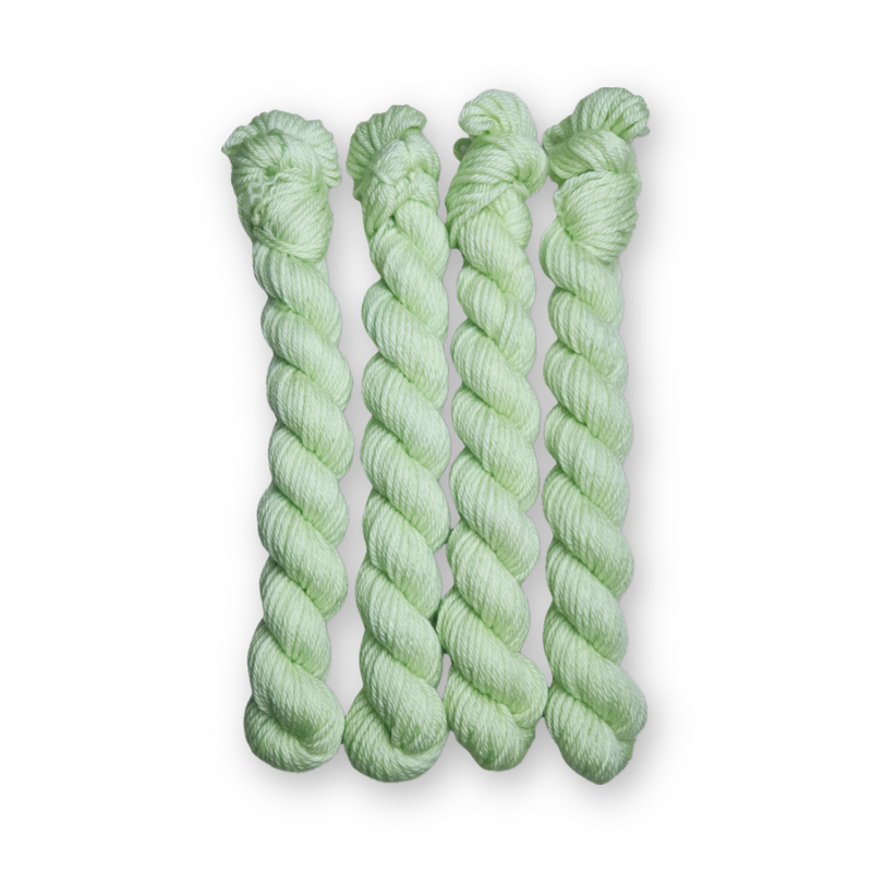 Private Label Color Bar Plush DK weight yarn, 20g mini skein