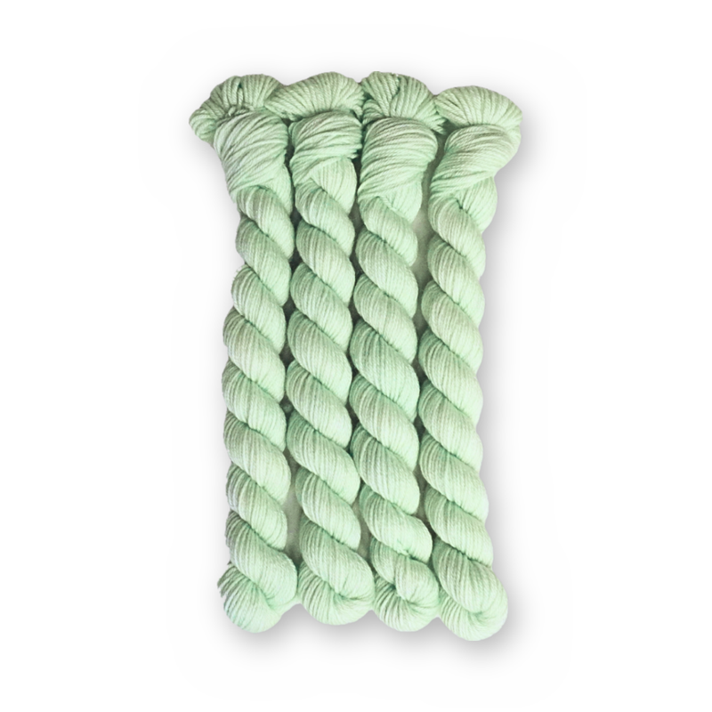 Private Label Color Bar Plush Sock fingering weight yarn, 20g mini skein