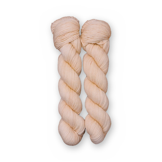 Shortbread Color Quartet main color: Shortbread Color Bar Plush Sock fingering weight yarn, 50g skein