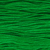 Sour Apple Color Bar Plush DK weight yarn, close-up of the color