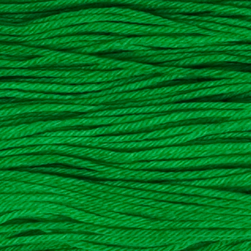 Sour Apple Color Bar Plush DK weight yarn, close-up of the color