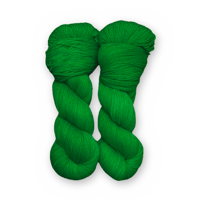 Sour Apple Color Bar Plush Sock fingering weight yarn, 100g skein