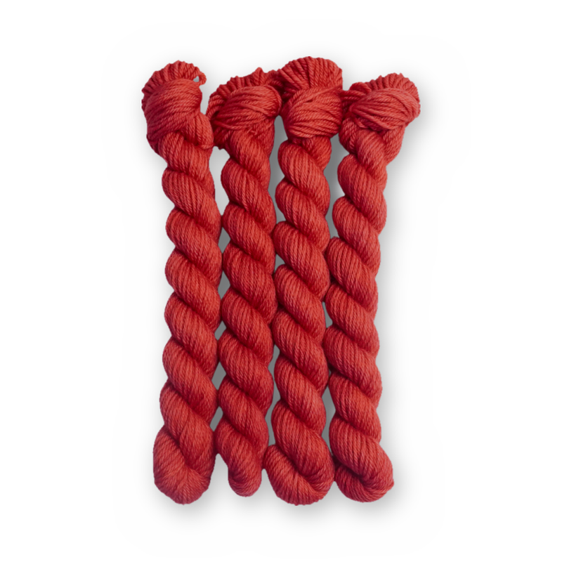 Spore Lore Color Bar Plush DK weight yarn, 20g mini skein