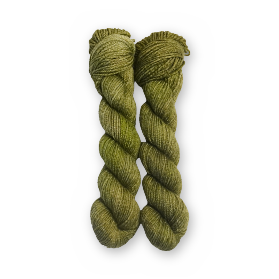 Spruce the Juice Color Bar Plush DK weight yarn, 50g skein shown for color