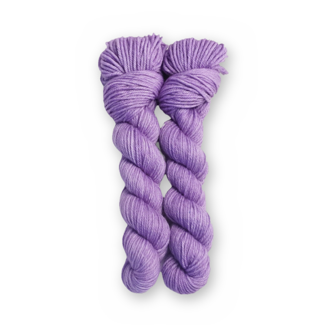 Star Dust Color Bar Plush DK weight yarn, 50g skein shown for color