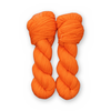 Tangerine Color Bar Plush DK weight yarn, 100g skein