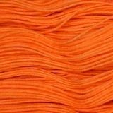 Tangerine Color Bar Plush Sock fingering weight yarn, close-up of the color