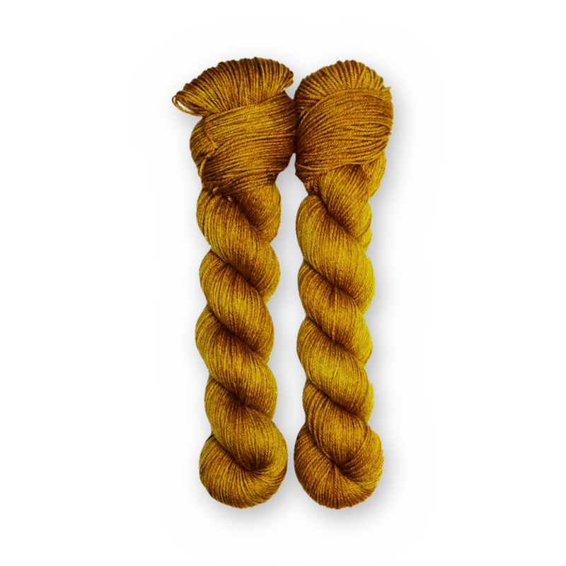Toffee Color Bar Plush Sock fingering weight yarn, 50g skein