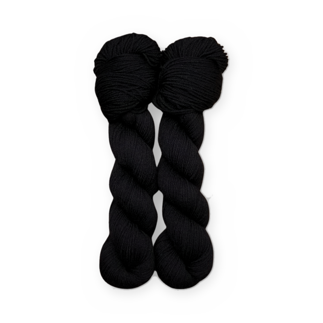 Undead & Fabulous Color Bar Plush Sock fingering weight yarn, 50g skein shown for color