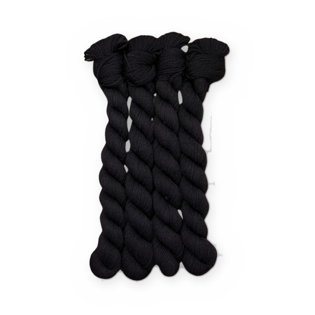 Undead & Fabulous Color Bar Plush Sock fingering weight yarn, 20g mini skein shown for color