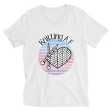 Knitting AF Unisex V-Neck T-Shirt