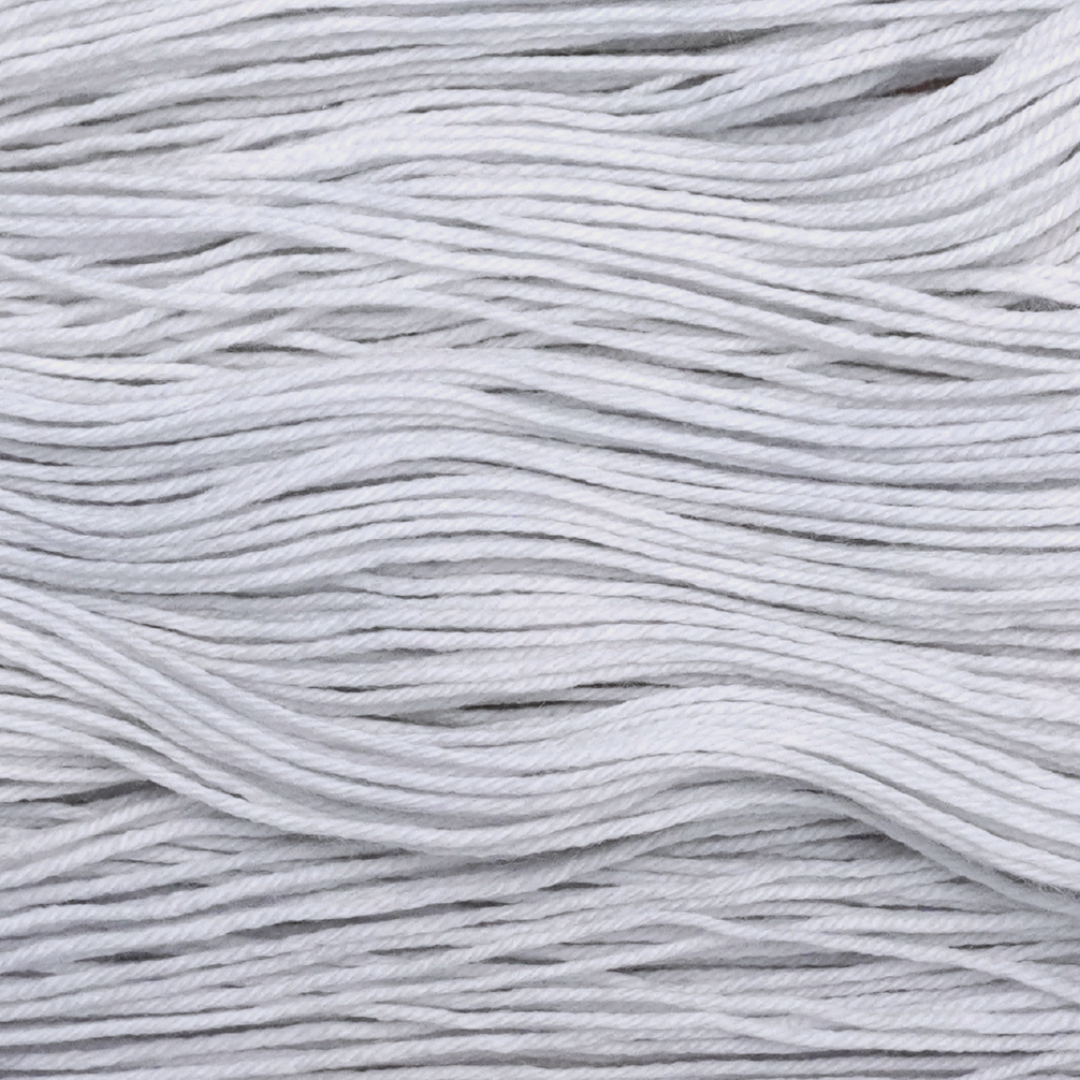 Vintage Denim Color Bar Plush Sock fingering weight yarn, close-up of the color