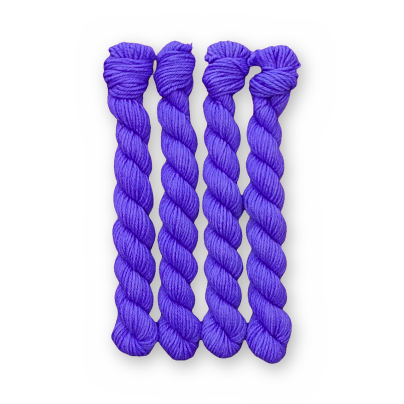 Wish Granted Color Bar Plush DK weight yarn, 20g mini skein