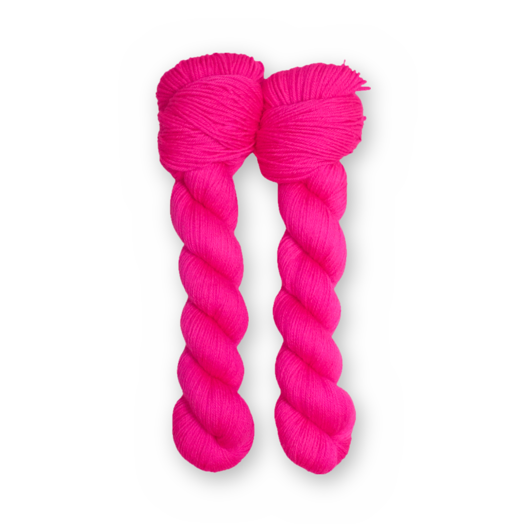 Zombie Prom Queen Color Bar Plush Sock fingering weight yarn, 50g skein shown for color