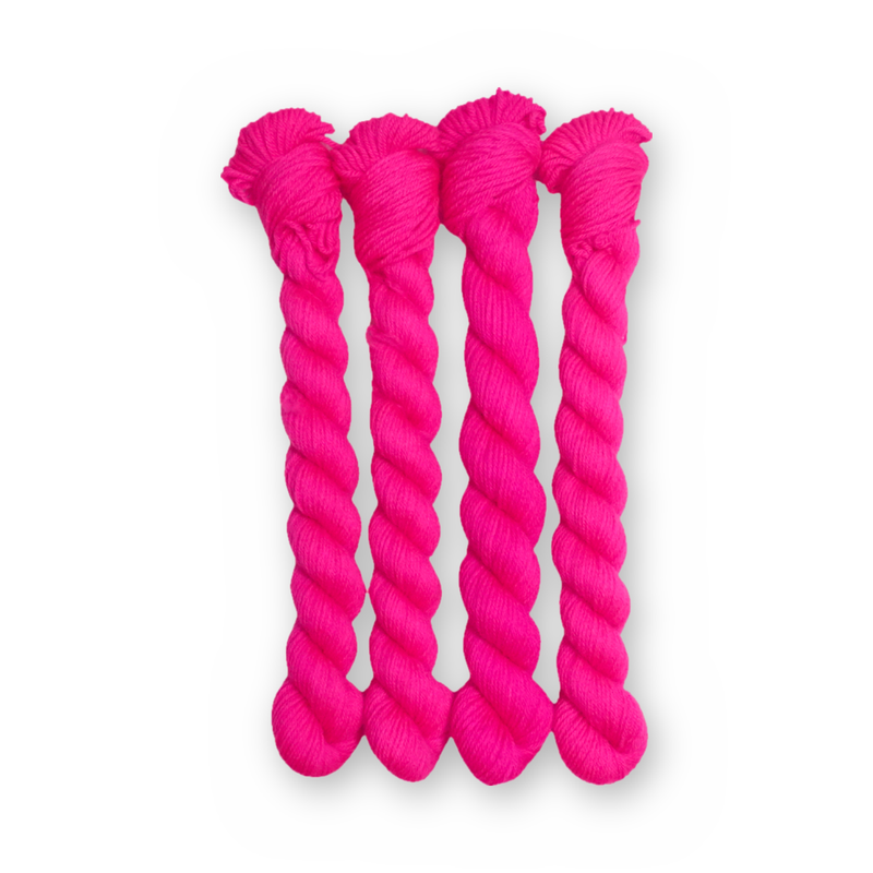 Zombie Prom Queen Color Bar Plush Sock fingering weight yarn, 20g mini skein