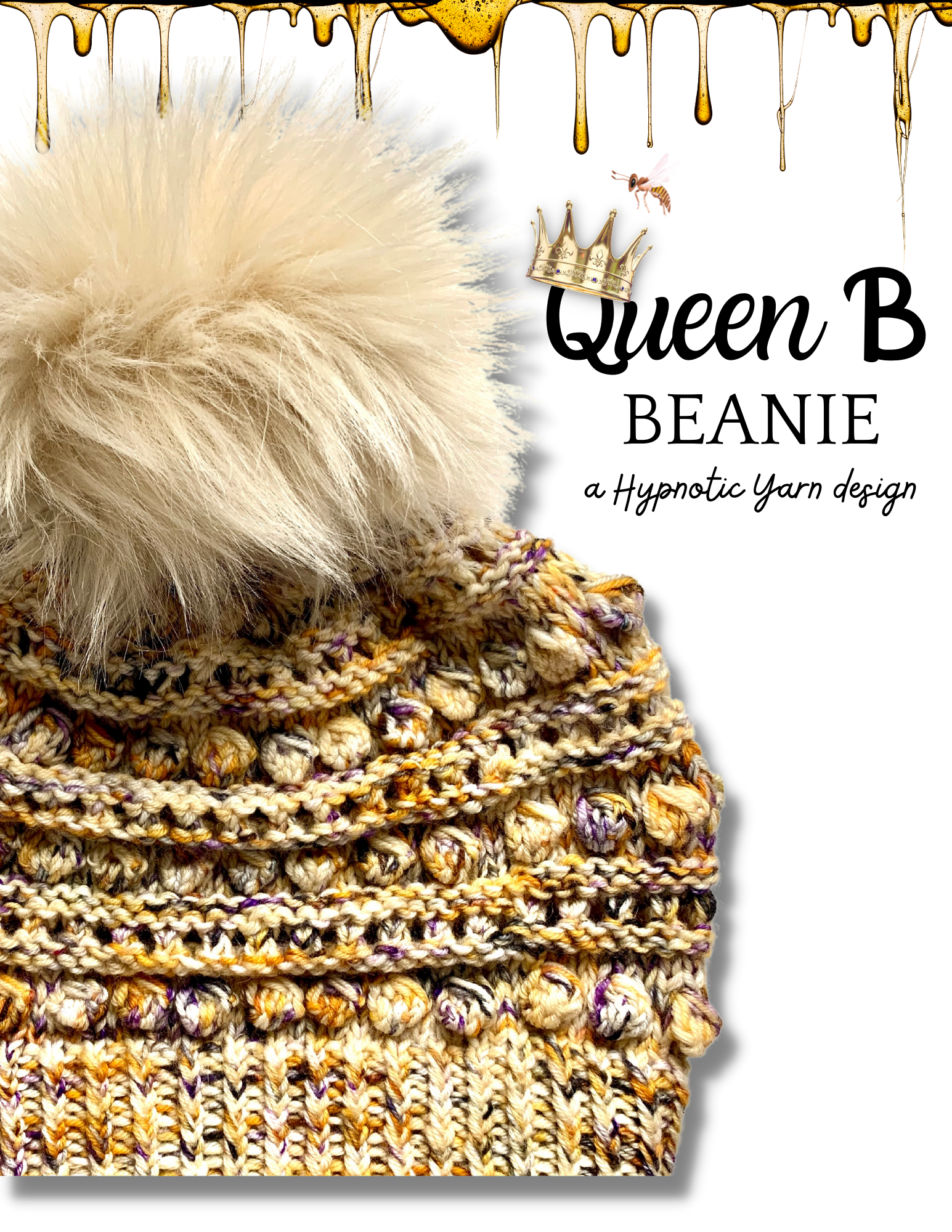 Queen B Beanie Pattern: Digital Download