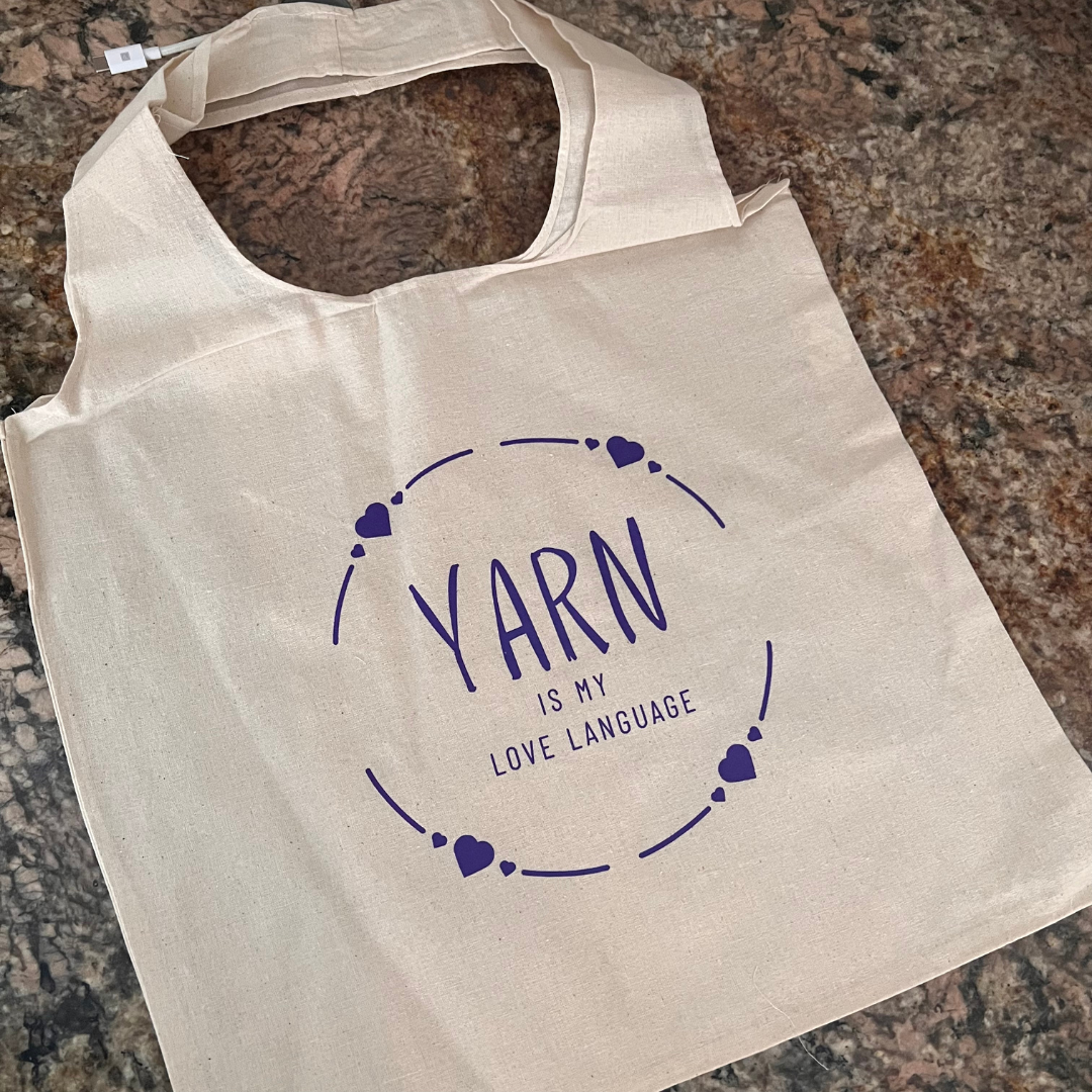 Yarn Is My Love Language Tote Bag