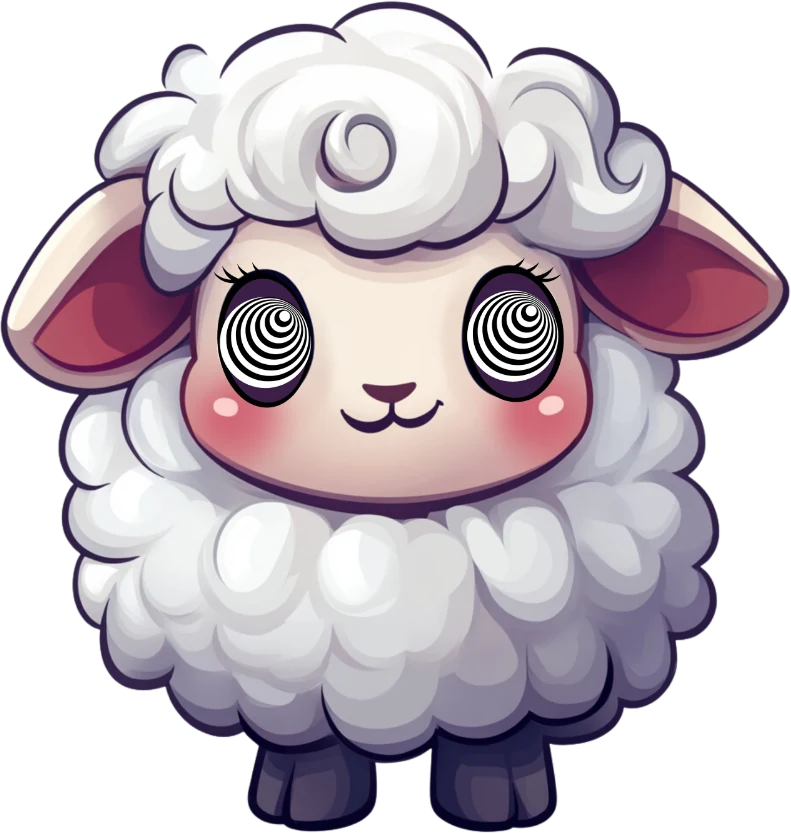 Mesmer, the Hypnotic Yarn sheep